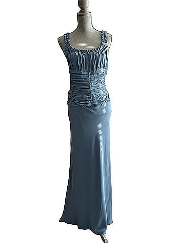 STAUD Nic Ruched Maxi Dress Casual Dress (view 1)