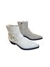 Zara 100% Suede White Tan Ankle Boots Size 11 - photo 1