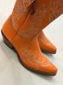Dingo 100% Leather Orange Boots Size 8 - photo 4