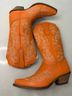 Dingo 100% Leather Orange Boots Size 8 - photo 10