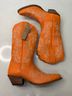 Dingo 100% Leather Orange Boots Size 8 - photo 9