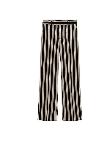 Zara Striped Straight Trouser Pants Casual Pants (view 1)