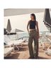 Zara Stripes Black Tan Casual Pants Size XS - photo 9