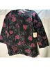 14th & Union 100% Polyester Floral Black Red Blouse Size 2X - photo 6