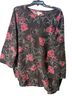 14th & Union 100% Polyester Floral Black Red Blouse Size 2X - photo 1