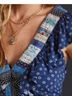 Anthropologie Print Blue White Sleeveless Blouse Size S - photo 4
