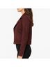 Old Navy Burgundy Faux Leather Jacket Size M - photo 3