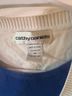 Cathy Daniels 100% Cotton Floral White Blue Cardigan Size M - photo 3