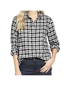 Madewell Oversize Flannel Button Down Shirt Long Sleeve T-Shirt (view 1)