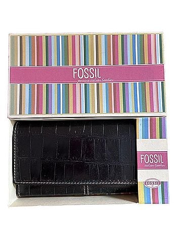 Fossil Sedona Croc Clutch Wallet (view 1)