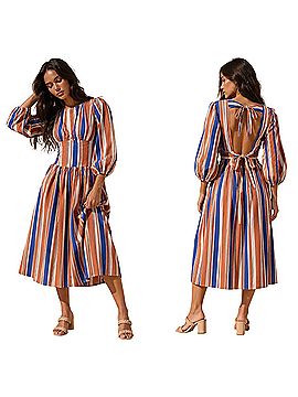 Free People Serena Striped Midi Casual Dress (view 1)