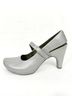 Tsubo 100% Leather Silver Heels Size 10 - photo 4