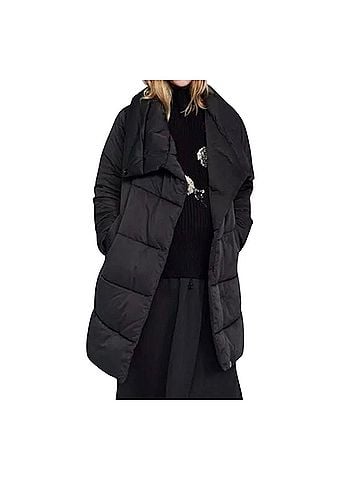 Zara Wraparound Down Collar Parka Coat Coat (view 1)