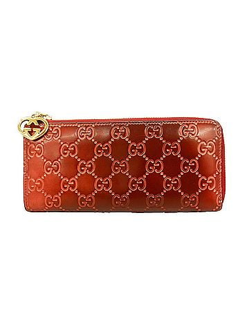 Gucci Gucci long wallet, Guccissima 295671, enamel red champagne, women's. (view 1)