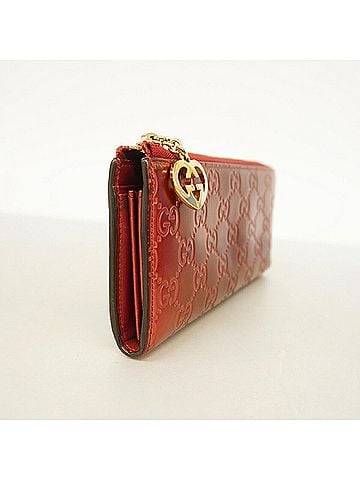 Gucci Gucci long wallet, Guccissima 295671, enamel red champagne, women's. (view 2)