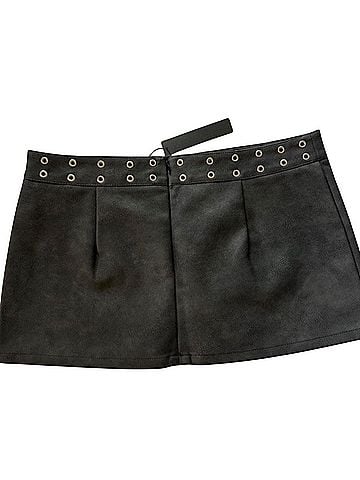 BCNU Be Seeing You Faux Leather Skirt (view 2)