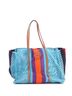 Gucci 100% Raffia Blue Interlocking G Web Tote Raffia with Leather Medium One size - photo 1