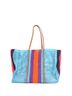 Gucci 100% Raffia Blue Interlocking G Web Tote Raffia with Leather Medium One size - photo 4