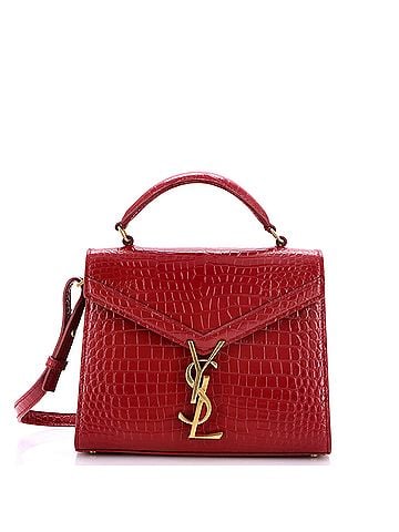 Saint Laurent Cassandra Top Handle Bag Crocodile Embossed Leather Mini (view 1)