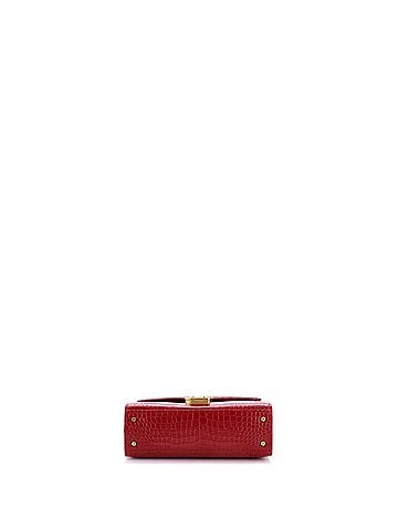 Saint Laurent Cassandra Top Handle Bag Crocodile Embossed Leather Mini (view 2)