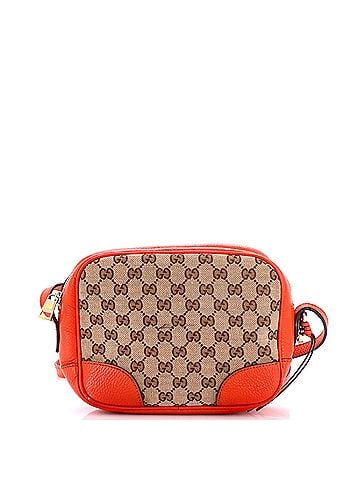 Gucci Bree Disco Crossbody Bag GG Canvas with Leather Mini (view 1)