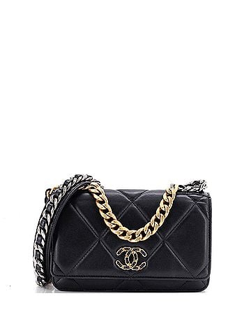 Chanel 19 Wallet on Chain Quilted Goatskin (view 1)