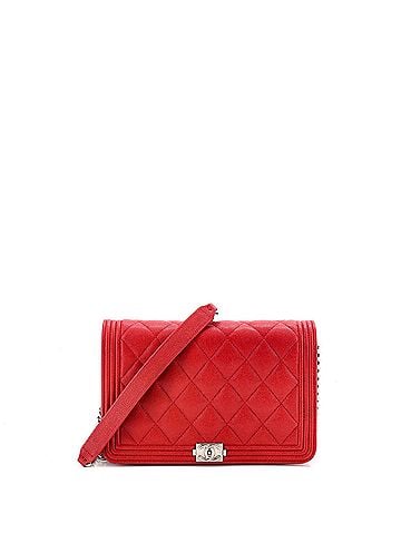 Chanel Boy Wallet on Chain Quilted Caviar (view 1)