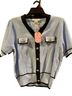 Nanette Blue Short Sleeve Blouse Size M - photo 1