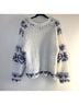 Anthropologie Ivory Blue Pullover Sweater Size S - photo 3
