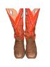 Tony Lama Red Brown Boots Size 8 - photo 1