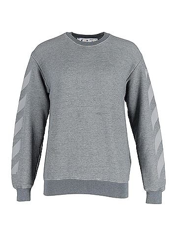 OFF-WHITE Off-White Arrows Crewneck Sweatshirt in Grey Cotton (view 1)
