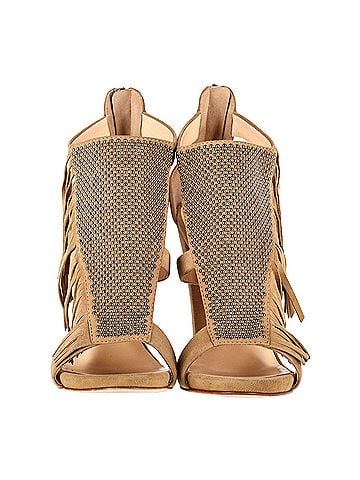 Giuseppe Zanotti Giuseppe Zanotti Alabama Fringed Sandals in Beige Suede (view 2)