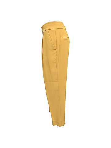 Brunello Cucinelli Brunello Cucinelli Straight Leg Pants in Yellow Polyester (view 2)