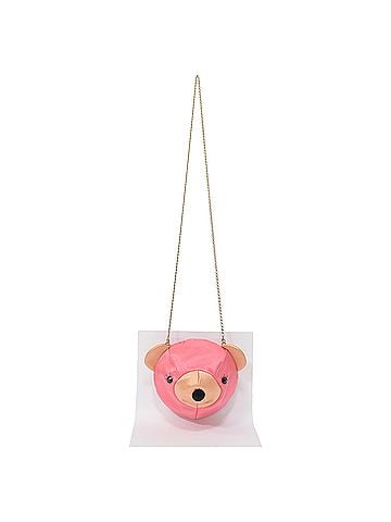 Charlotte Olympia Charlotte Olympia Teddy Bear Crossbody Bag in Pink Satin (view 1)