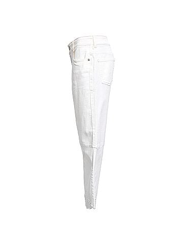 Stella McCartney Stella McCartney Lace Embroidered Jeans in White Cotton (view 2)