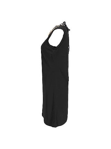 Lanvin Lanvin Crystal Beaded Bib Mini Dress in Black Viscose (view 2)
