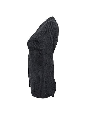 Jil Sander Jil Sander Buttoned Cardigan in Grey Wool (view 2)