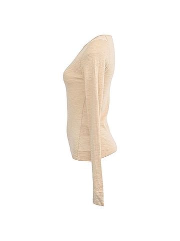 Jil Sander Jil Sander V-Neck Sweater in Beige Cashmere (view 2)