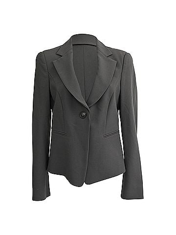 Giorgio Armani Armani Collezioni Single Button Tailored Blazer in Grey Polyester (view 1)