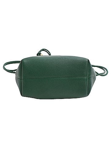Mario Valentino Valentino Garavani VLogo Pouf Mini Shoulder Bag in Green Leather (view 2)