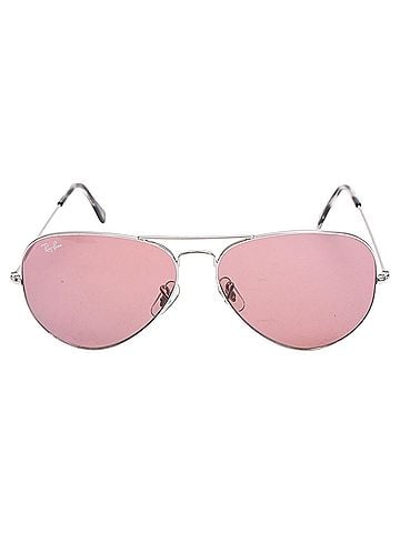 Ray-Ban Rayban Aviator Sunglasses in Silver Metal (view 1)