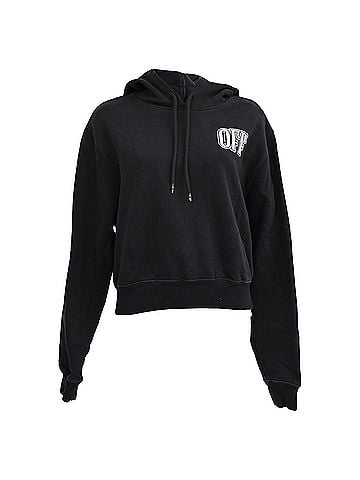 OFF-WHITE Off-White Will You Marry Me Print Hoodie in Black Cotton (view 1)