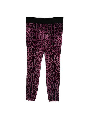 Dolce & Gabbana Dolce &amp; Gabbana Leopard Print Pants in Purple Silk (view 2)