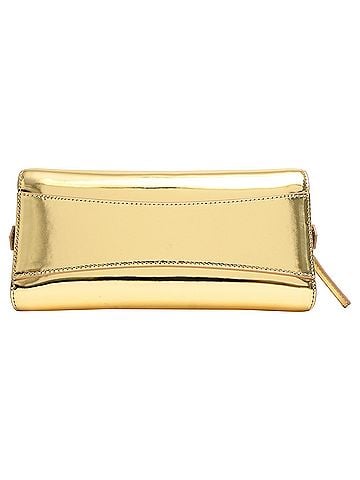 Givenchy Givenchy Mini Antigona East-West Top Handle Bag in Metallic Gold Leather (view 2)