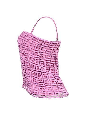 Givenchy Givenchy Guipure 4g Camisole Blouse in Pink Wool (view 2)