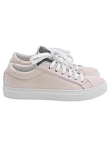 Brunello Cucinelli Brunello Cucinelli Monili Low Top Sneakers in Beige Leather (view 1)