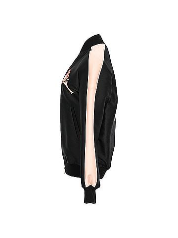 Stella McCartney Stella McCartney Bird Embroidered Bomber Jacket In Black Cotton (view 2)