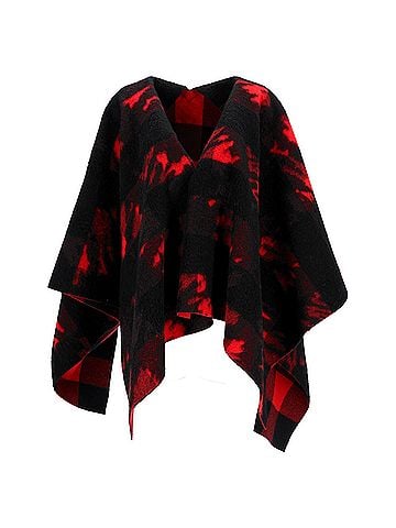 Dsquared2 Dsquared2 Reversible Poncho in Red Wool (view 1)