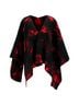 Dsquared2 100% Wool Red Dsquared2 Reversible Poncho in Red Wool One size - photo 1