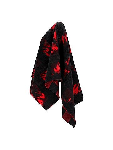 Dsquared2 Dsquared2 Reversible Poncho in Red Wool (view 2)
